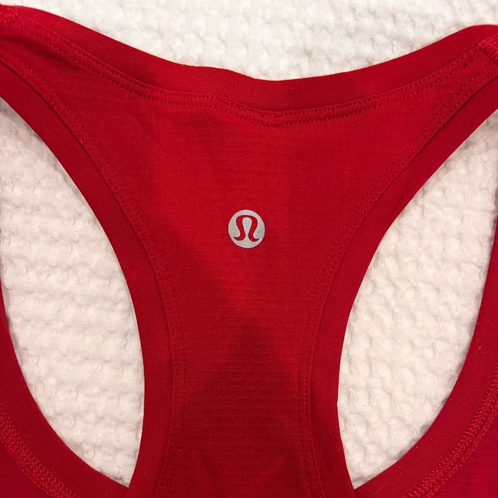 Red Lululemon tank top size 4